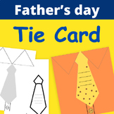Father's Day Tie Craft Card, Writing Activity