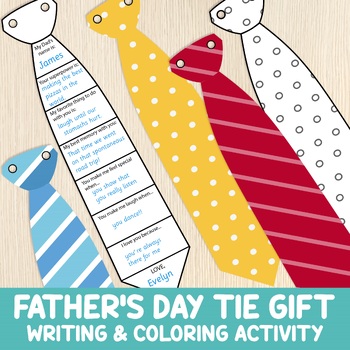 Preview of Father's Day Tie Gift, Dad Tie Paper, Questionnaire, All About My Dad, Craft