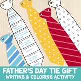 Father's Day Tie Gift, Dad Tie Paper, Questionnaire, All A