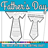 Father's Day Tie Themed Writing Craft - All About My Dad T