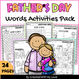 Father's Day Words Puzzle Activities Packet, Wordsearch, C