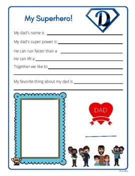 Preview of Father's Day Worksheet Gift Idea
