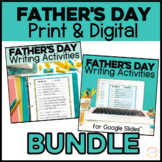 Father's Day Writing Activities Print and Digital Bundle