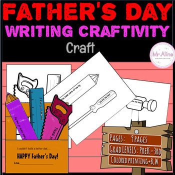 Preview of Dad's Day Delight: Crafting Words and Tools for Father's Day!