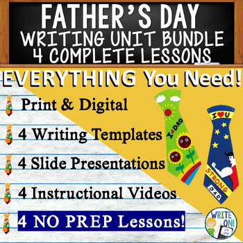 Preview of Father's Day Writing Prompts - Father's Day Activities, Father's Day Worksheets