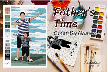 Preview of Father’s Day color by number