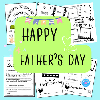 Preview of Father’s Day coloring Pages, worksheets,writing