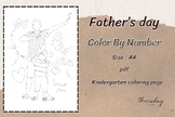 Father’s Day coloring, kindergarten coloring page