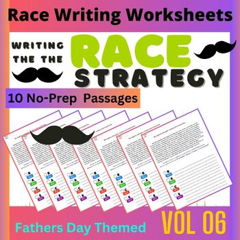 Preview of Father's Day writing prompts, RACE Strategy Practice worksheets