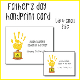 Father's day Handprint Card craft- Trophy Handprint Art Pr