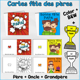 Father's day cards in French - Trophy template - Dad + Unc