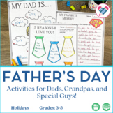 Father's Day Writing Activities and Art Project Printable 