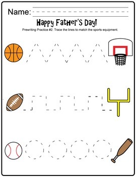 Father's Day Activity Pack (counting, graphing, writing, tracing)