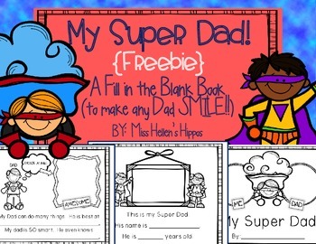 Preview of Father's Day Book {FREEBIE}..."My Super Dad"