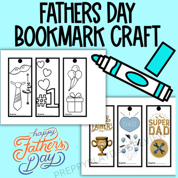 Printable Father's Day Coloring Bookmarks