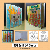 Fathers Day Card BBQ Grill Craft Writing Activities Agamog