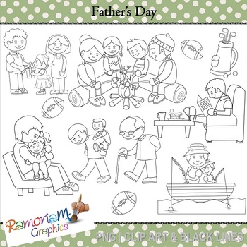 fathers day clip art black and white