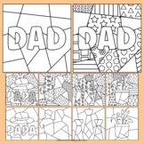 Fathers Day Coloring Page Pop Art Activities Craft Pattern