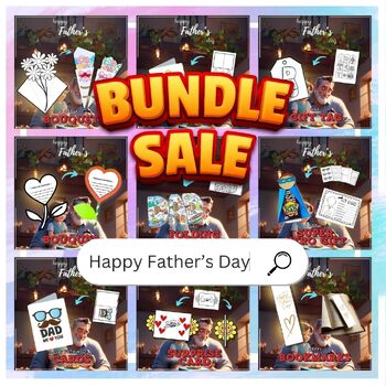 Preview of Fathers Day Craft BUNDLE - 40% OFF - End of Year Summer Activities Gift Card