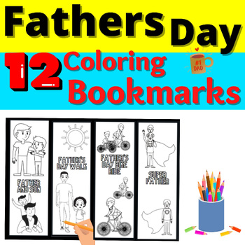 Printable Father's Day Coloring Bookmarks