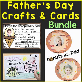 Preview of Fathers Day Craft & Father's Day Cards (Printable & Digital) Gifts Bundle