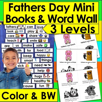 Father's Day Activities:  Mini Books - 2 Reading Levels - 8 Versions