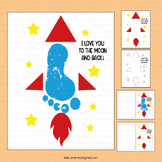 Fathers Day Footprint Mothers Day Card Craft Rocket Writin