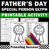 Fathers Day Glyph All About Dad Holiday 1st 2nd Grade Colo