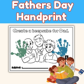 Fathers Day Handprint Craft Activities - Handprint Craft cards | TPT