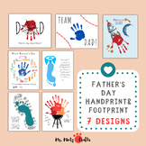 Fathers Day Handprint Footprint Art Craft Bundle / 7 designs