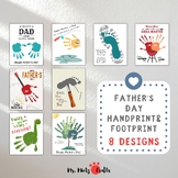 Fathers Day Handprint Footprint Craft Bundle / Holiday Car