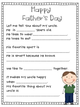 Father's Day Interview Questions (Grandfather and Uncle edition) by