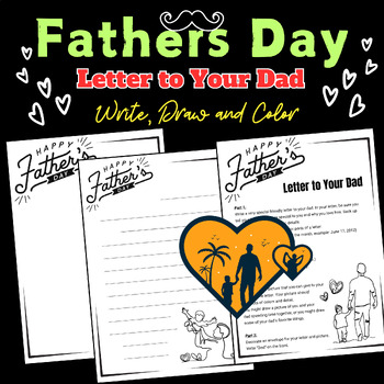 Preview of Fathers Day Letter to Your Dad, Father's Day Craft All About my Dad - for Summer