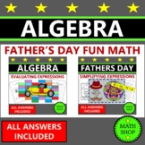 Fathers Day Math Coloring Worksheets for Algebra 1