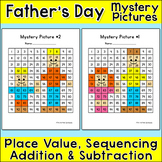 Father's Day Math - Place Value, Sequencing, Addition, Sub