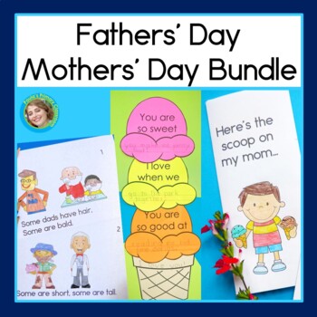 Preview of Mothers Day Fathers Day Bundle | Reading Writing Craft and Poem