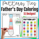 Fathers Day Neck Ties with Coloring Patterns