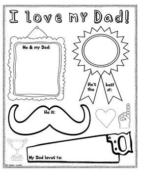 Father's Day Poster by Kids and Coffee | Teachers Pay Teachers