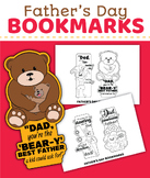 Fathers Day Printable Holiday Bookmark to Color