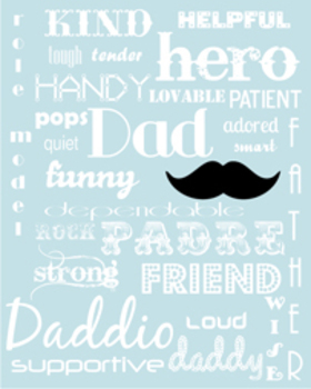 Father's Day Printable Subway Art by The Paper Doll | TpT