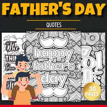 Preview of Fathers Day Quotes Mandala Coloring Pages - Mindfulness Father's Day Activities