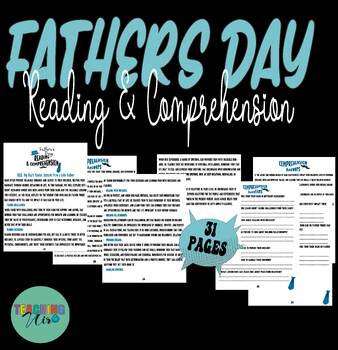 Preview of Fathers Day Reading & comprehension | Father's Day Reading Passages & Texts