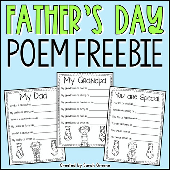 fathers day poem freebie by a sunny day in first grade tpt