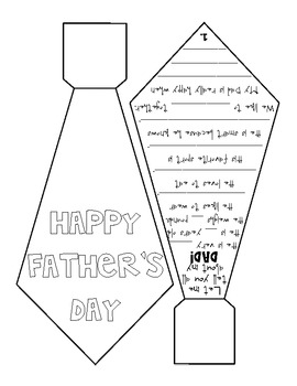 Father's Day Tie by The Curious Catfish | Teachers Pay Teachers