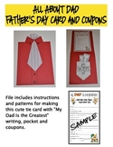 Father's Day Tie Card with Coupons and Writing Activity