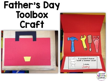 Preview of Father's Day Toolbox Card Craft Activity