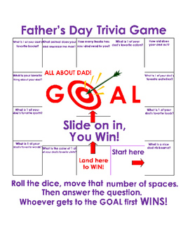 Fathers Day Trivia Game All About Dad Fun Stuff Critical Thinking Activity Ela