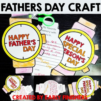 Fathers Day Watch Gift Writing Craft Activities for 2nd 3rd 4th and 5th ...