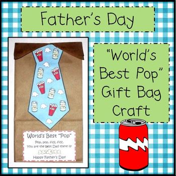 Father S Day World S Best Pop Gift Bag Craft By D Conway Tpt