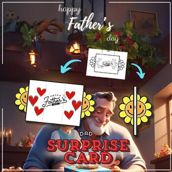 Preview of Fathers day 20 Folding Surprise DIY Card Activities End of the year Summer